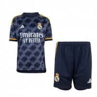 Koszulka piłkarska Real Madrid Strój wyjazdowy dla dzieci 2023-24 tanio Krótki Rękaw (+ Krótkie spodenki)